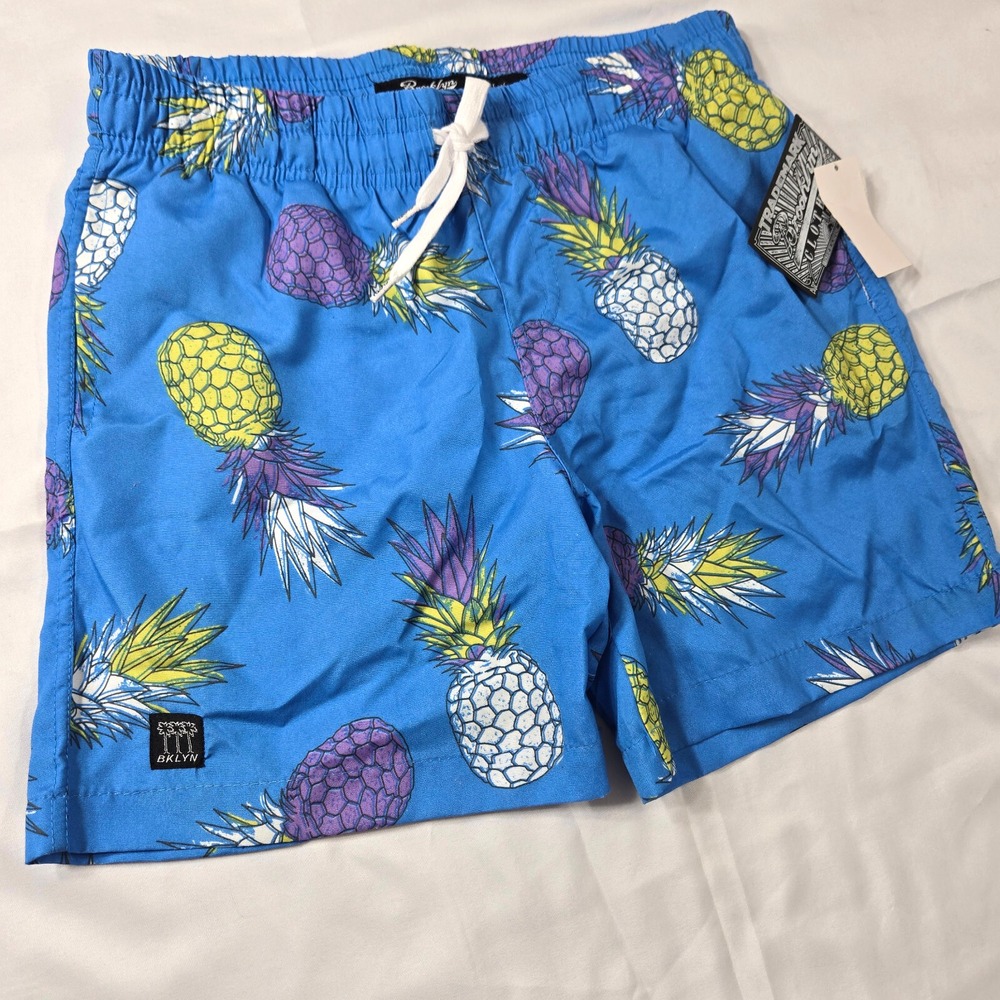 Boy's Brooklyn Cloth Mfg Co Volley Swim Trunks Size Large Ocean Beach Design NWT